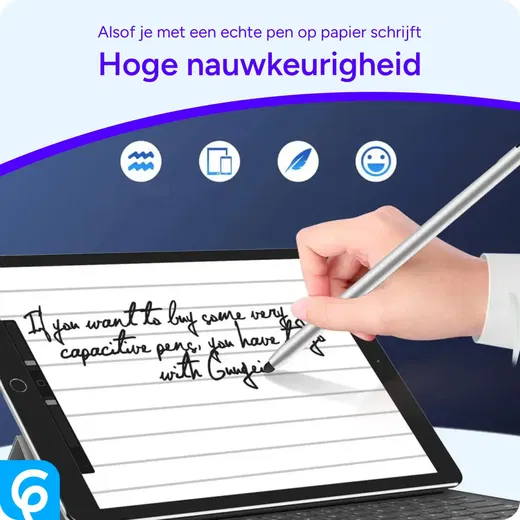 SBG Universele Stylus Pen Met Twee Zachte Punten Zilver afbeelding 2