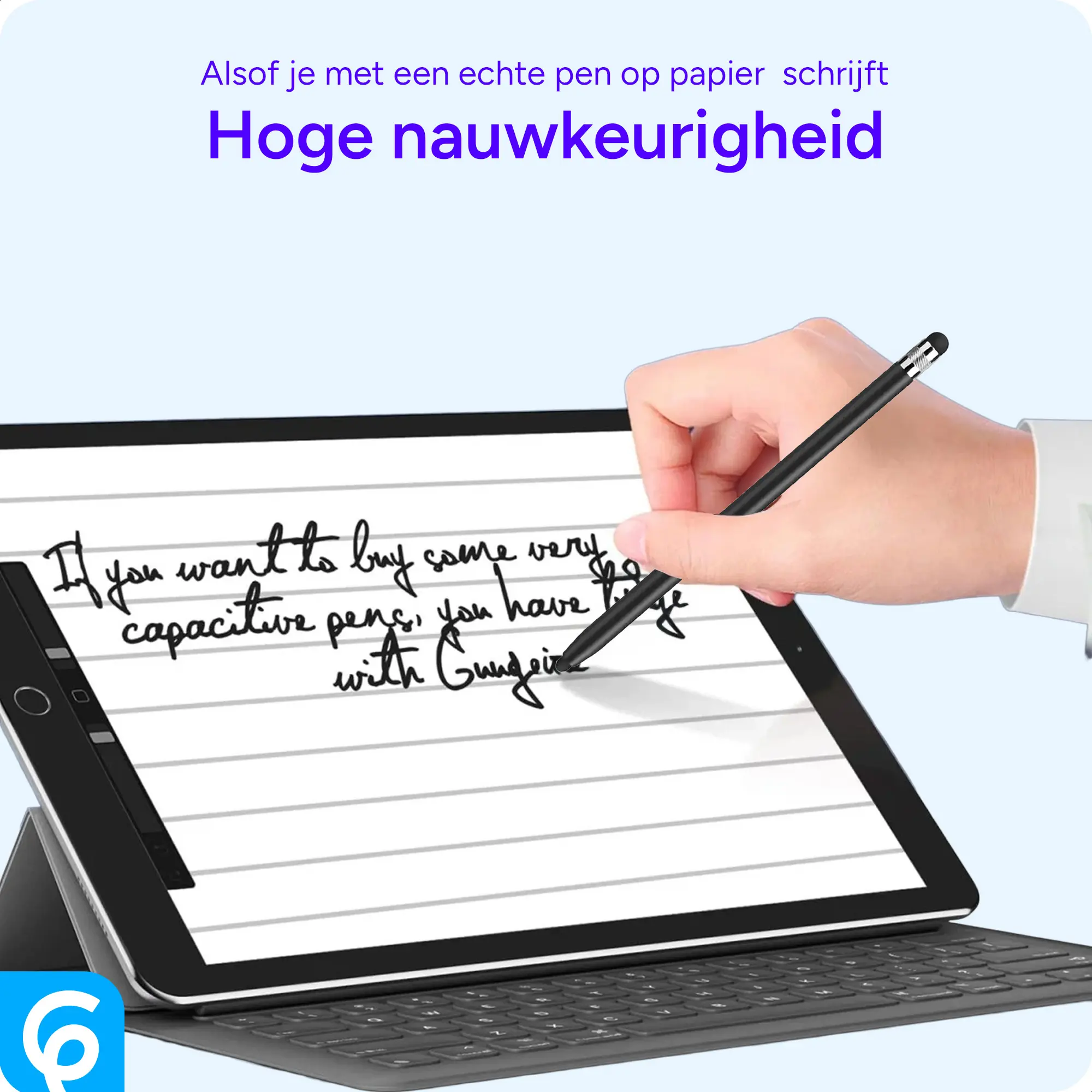 SBG Universele Stylus Pen Met Twee Zachte Punten Zwart afbeelding 2