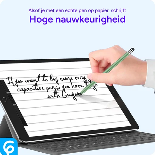 SBG Universele Stylus Pen Met Twee Zachte Punten Groen afbeelding 2
