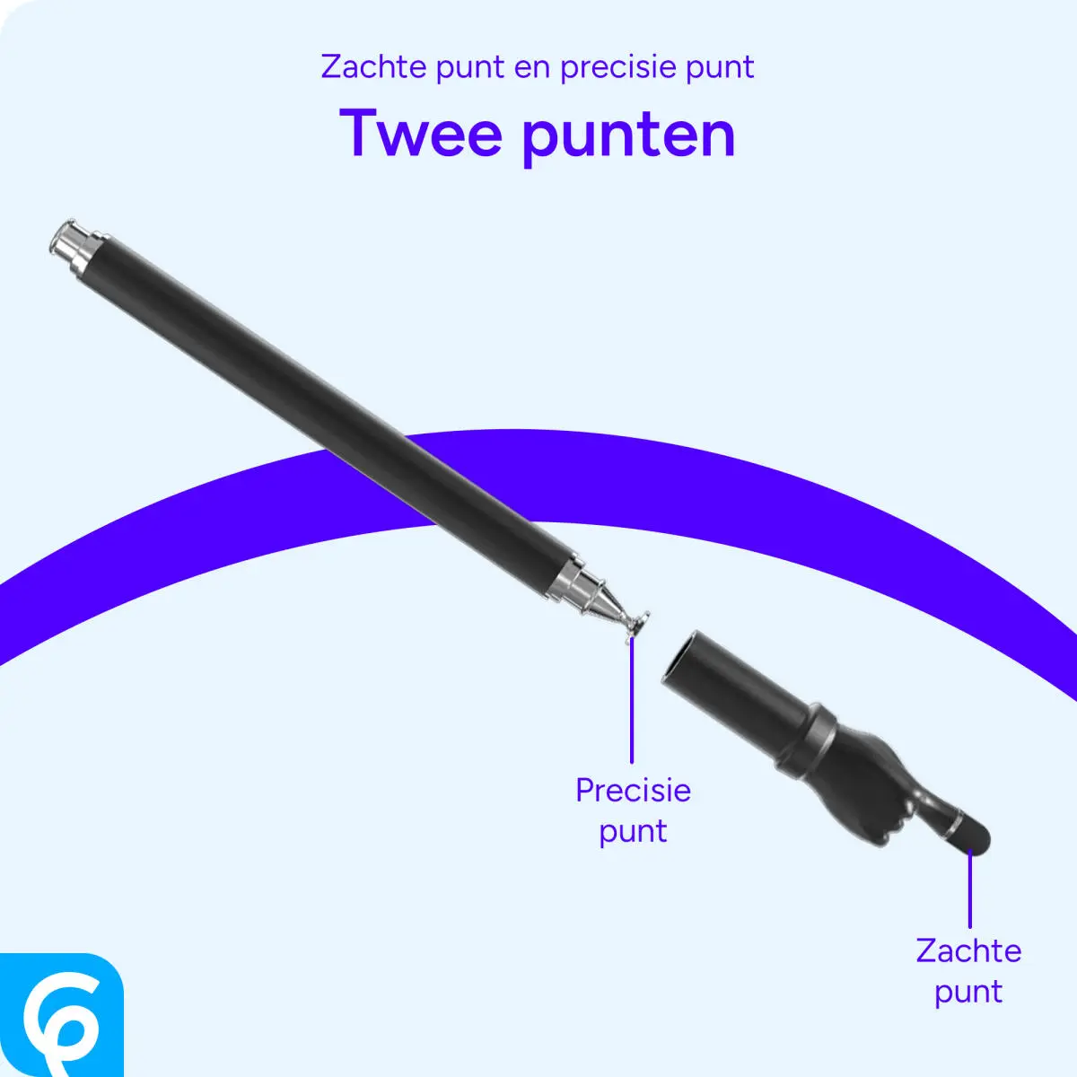 SBG Universele Wijzende Vinger Stylus Pen Zwart afbeelding 4