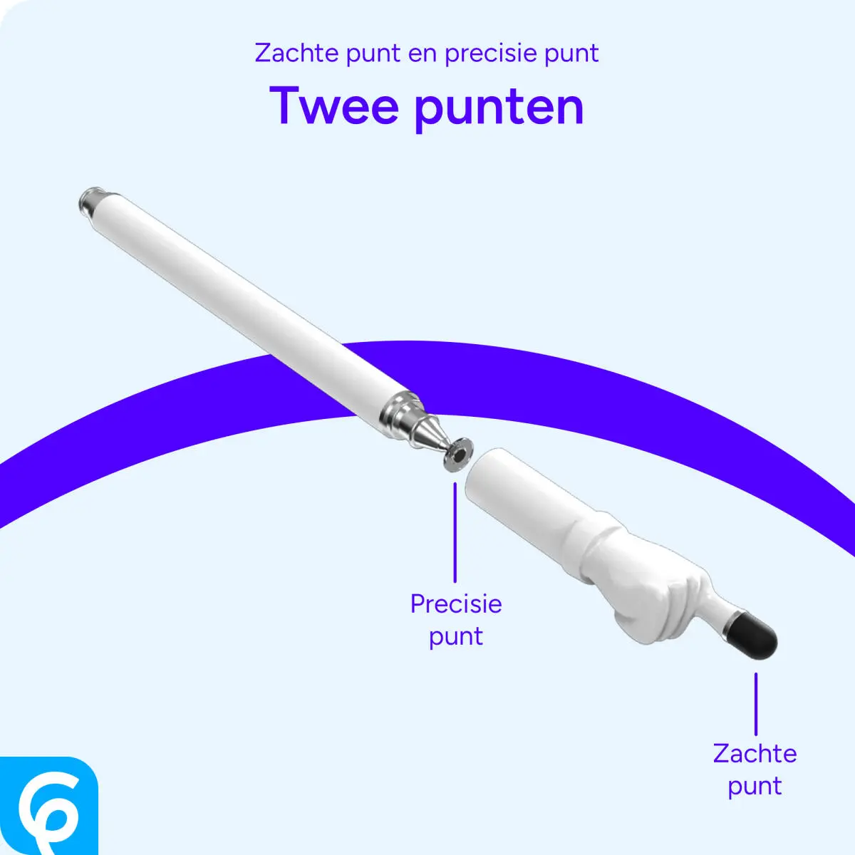 SBG Universele Wijzende Vinger Stylus Pen Wit afbeelding 4