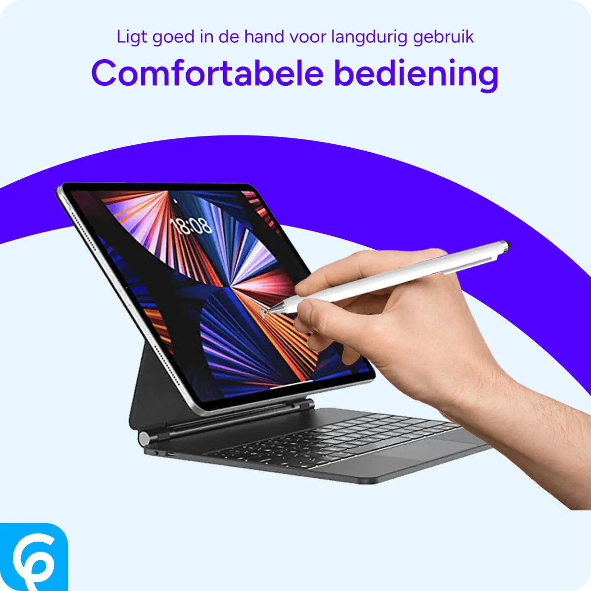 SBG Universele Stylus Pen Met Schuifsysteem Wit afbeelding 4