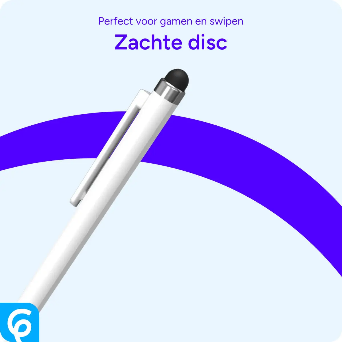 SBG Universele Stylus Pen Met Schuifsysteem Wit afbeelding 3