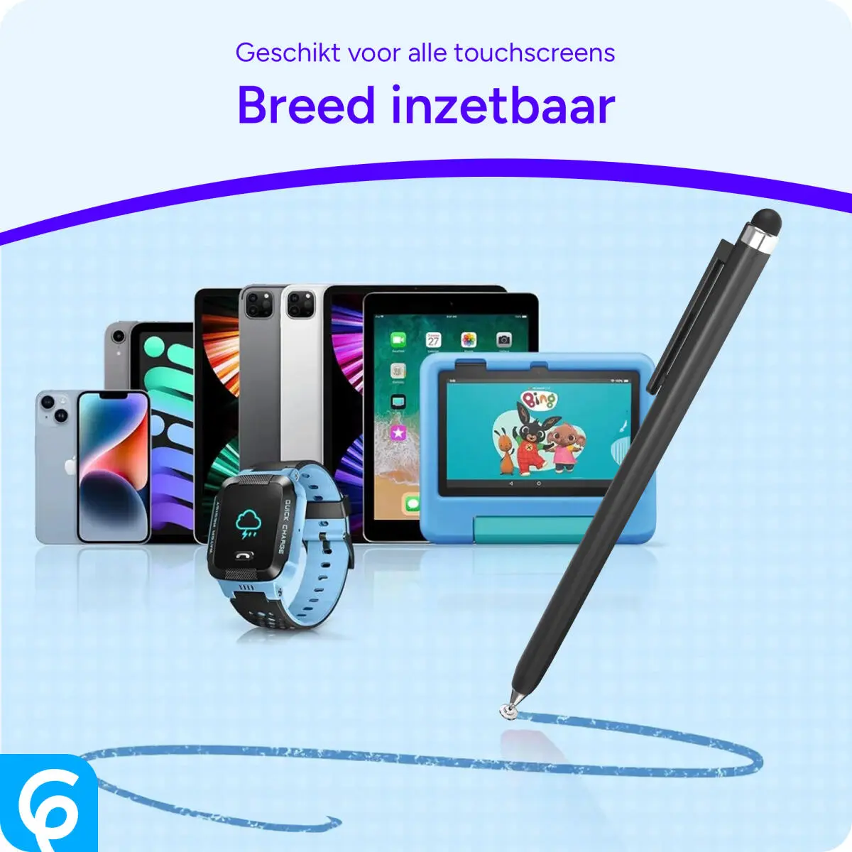 SBG Universele Stylus Pen Met Schuifsysteem Zwart afbeelding 5