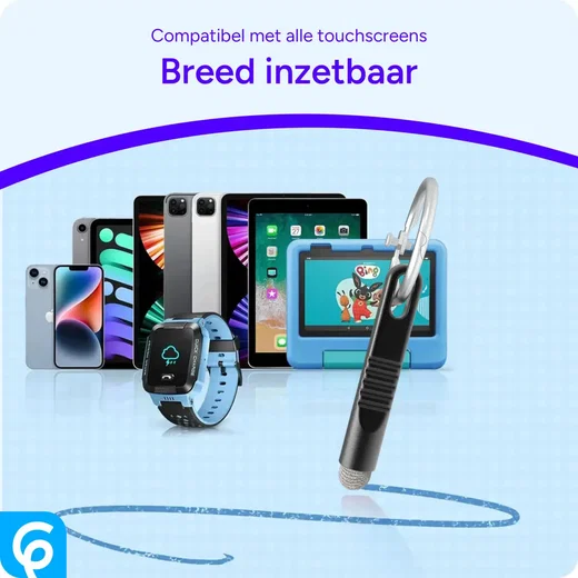 SBG Universele Stylus Pen Sleutelhanger Voor Alle Touchscreens Zwart afbeelding 5