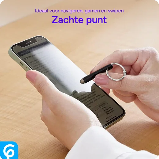 SBG Universele Stylus Pen Sleutelhanger Voor Alle Touchscreens Zwart afbeelding 3