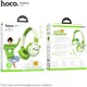 Hoco Kinder Koptelefoon Kattenoortjes met Kabel en Ingebouwde Microfoon Groen afbeelding 3