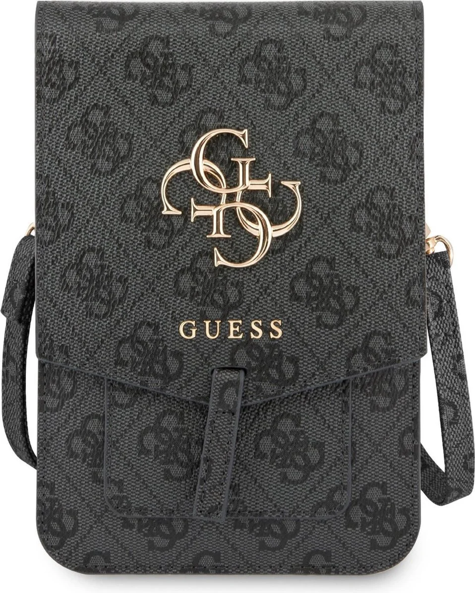 Guess Crossbody Telefoontasje - Schoudertasje Smartphone 4G Logo Zwart afbeelding 2