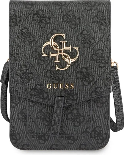 Guess Crossbody Telefoontasje - Schoudertasje Smartphone 4G Logo Zwart afbeelding 2