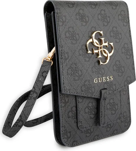 Guess Crossbody Telefoontasje - Schoudertasje Smartphone 4G Logo Zwart afbeelding 3