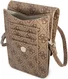 Guess Crossbody Telefoontas Triangle 4G Logo Schoudertasje Bruin afbeelding 3