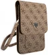 Guess Crossbody Telefoontas Triangle 4G Logo Schoudertasje Bruin afbeelding 4