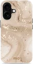 MIO MagSafe Apple iPhone 16 Hoesje Hard Shell Back Cover Gold Marble