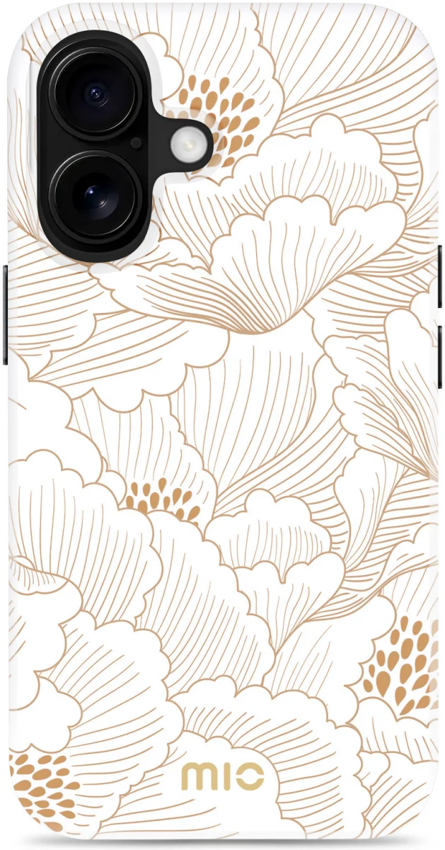 MIO MagSafe Apple iPhone 16 Hoesje Hard Shell Back Cover White Roses afbeelding 1