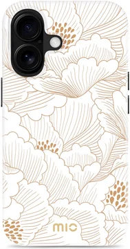 MIO MagSafe Apple iPhone 16 Hoesje Hard Shell Back Cover White Roses