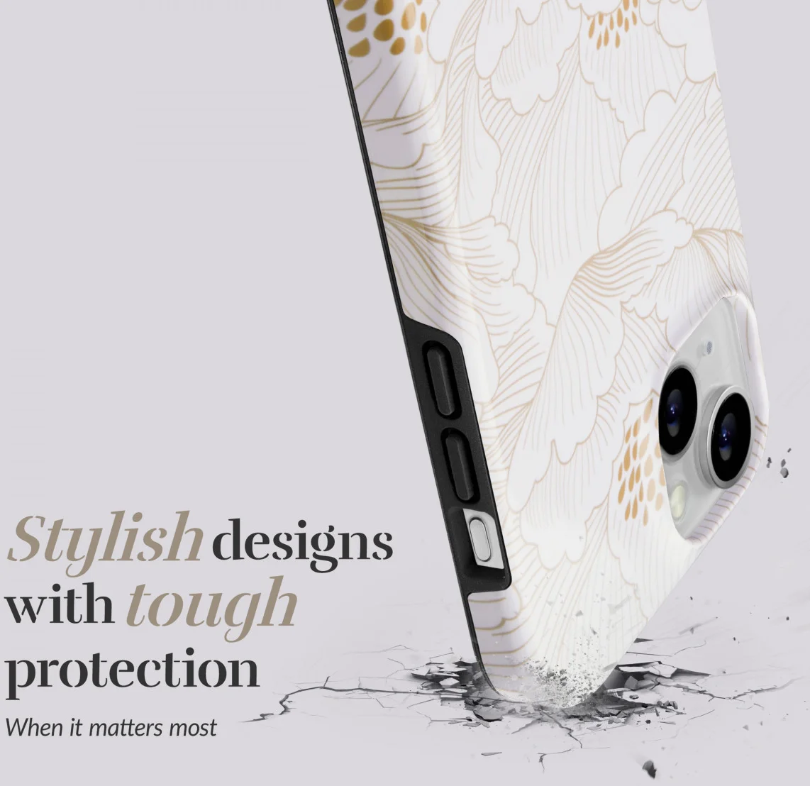 MIO MagSafe Apple iPhone 16 Hoesje Hard Shell Back Cover White Roses afbeelding 5