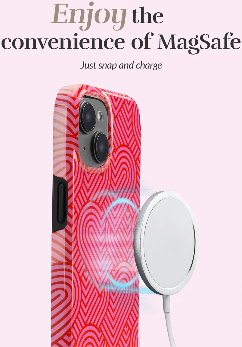 MIO MagSafe Apple iPhone 16 Hoesje Hard Shell Back Cover Wild Hearts afbeelding 4