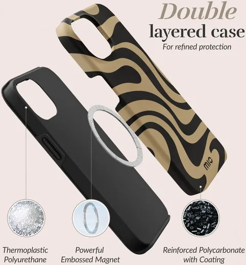 MIO MagSafe Apple iPhone 16 Pro Hoesje Hard Shell Back Cover Swirl afbeelding 8