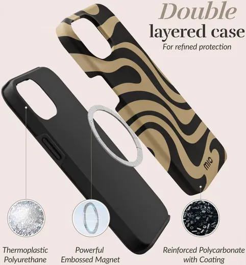 MIO MagSafe iPhone 16 Pro Max Hoesje Hard Shell Back Cover Swirl afbeelding 8