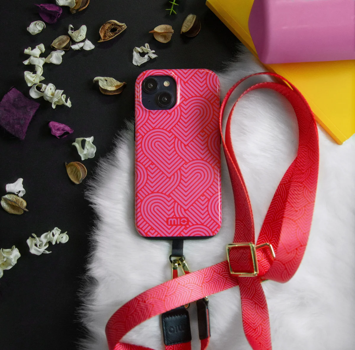 MIO MagSafe iPhone 16 Pro Max Hoesje Hard Shell Back Cover Wild Hearts afbeelding 2