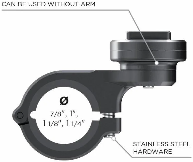 SP Connect Moto Mount 3D SPC+ Telefoonhouder Motor voor SPC+ Hoesjes Zwart afbeelding 3
