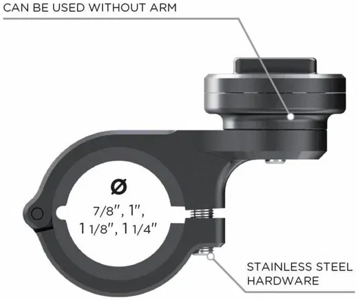 SP Connect Moto Mount 3D SPC+ Telefoonhouder Motor voor SPC+ Hoesjes Zwart afbeelding 3