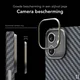 NEKIT Fiber Apple iPhone 12 / 12 Pro Hoesje MagSafe Kevlar Back Cover Dun Zwart afbeelding 4