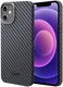 NEKIT Fiber Apple iPhone 12 / 12 Pro Hoesje MagSafe Kevlar Back Cover Dun Zwart afbeelding 2