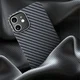 NEKIT Fiber Apple iPhone 12 / 12 Pro Hoesje MagSafe Kevlar Back Cover Dun Zwart afbeelding 11