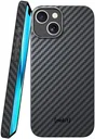 NEKIT Fiber Apple iPhone 13 Hoesje MagSafe Kevlar Back Cover Dun Zwart