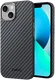 NEKIT Fiber Apple iPhone 13 Hoesje MagSafe Kevlar Back Cover Dun Zwart afbeelding 2