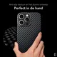 NEKIT Fiber Apple iPhone 13 Pro Hoesje MagSafe Kevlar Back Cover Dun Zwart afbeelding 7