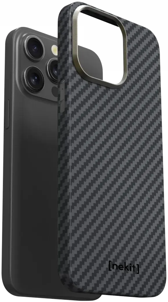 NEKIT Fiber Apple iPhone 13 Pro Max Hoesje MagSafe Kevlar Back Cover Dun Zwart afbeelding 12