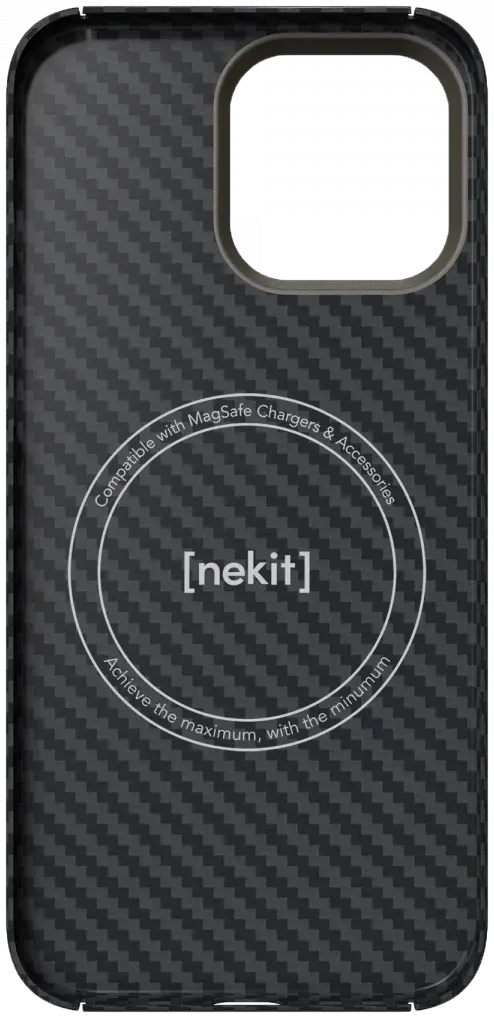 NEKIT Fiber Apple iPhone 13 Pro Max Hoesje MagSafe Kevlar Back Cover Dun Zwart afbeelding 16
