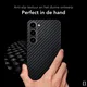 NEKIT Fiber Samsung Galaxy S23 Hoesje MagSafe Kevlar Back Cover Dun Zwart afbeelding 6