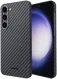 NEKIT Fiber Samsung Galaxy S23 Hoesje MagSafe Kevlar Back Cover Dun Zwart afbeelding 2