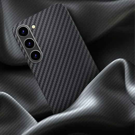 NEKIT Fiber Samsung Galaxy S23 Hoesje MagSafe Kevlar Back Cover Dun Zwart afbeelding 10