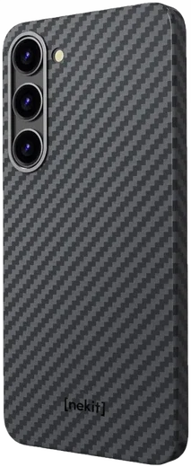 NEKIT Fiber Samsung Galaxy S23 Hoesje MagSafe Kevlar Back Cover Dun Zwart afbeelding 13