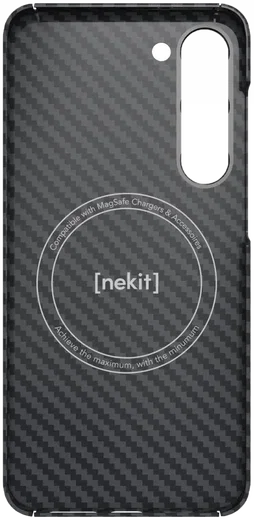 NEKIT Fiber Samsung Galaxy S23 Hoesje MagSafe Kevlar Back Cover Dun Zwart afbeelding 15