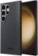 NEKIT Fiber Samsung Galaxy S23 Ultra Hoesje MagSafe Kevlar Back Cover Dun Zwart afbeelding 2