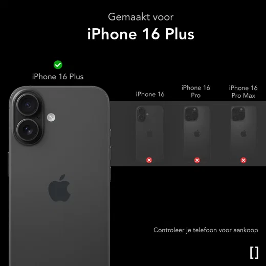 NEKIT Apple iPhone 16 Plus Hoesje met MagSafe Back Cover Dun Zwart afbeelding 2