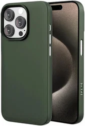 NEKIT Apple iPhone 16 Pro Hoesje met MagSafe Back Cover Dun Groen afbeelding