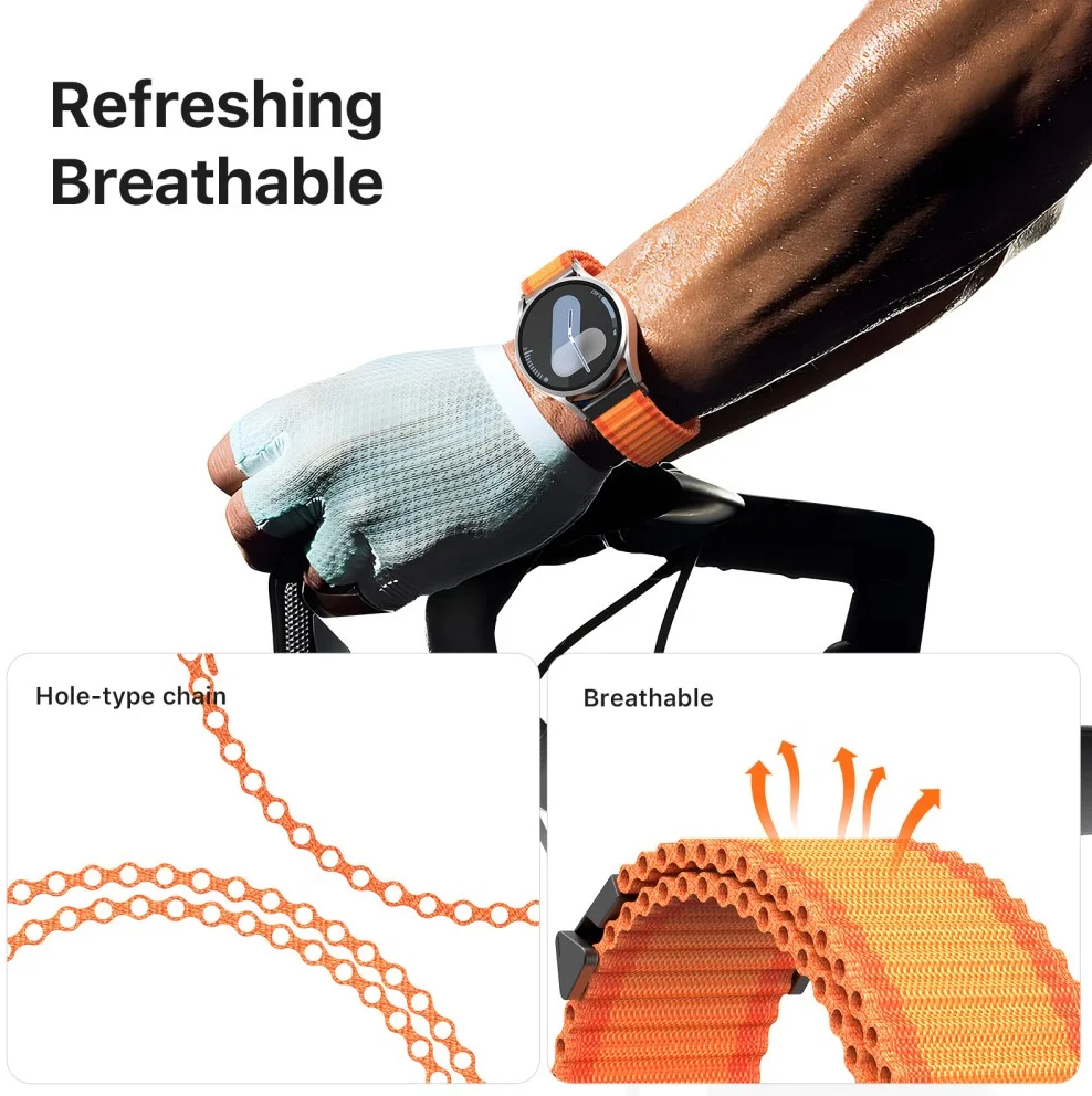 Dux Ducis Strap YC - Universeel Smartwatch 20MM Bandje - Oranje afbeelding 5