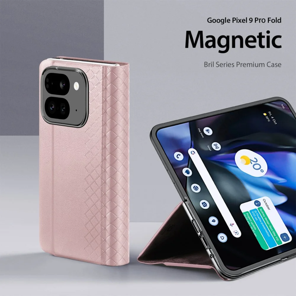 Dux Ducis Bril Google Pixel 9 Pro Fold Hoesje Back Cover Roze afbeelding 7