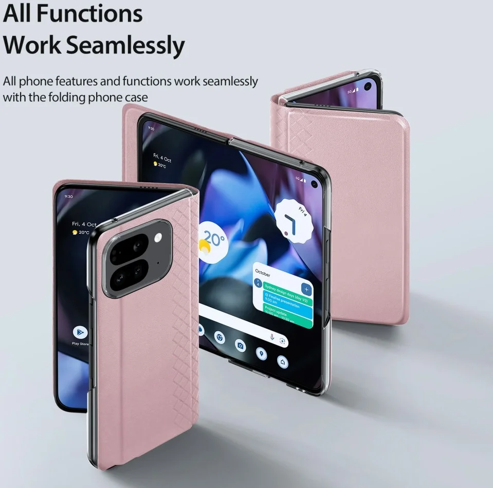 Dux Ducis Bril Google Pixel 9 Pro Fold Hoesje Back Cover Roze afbeelding 9