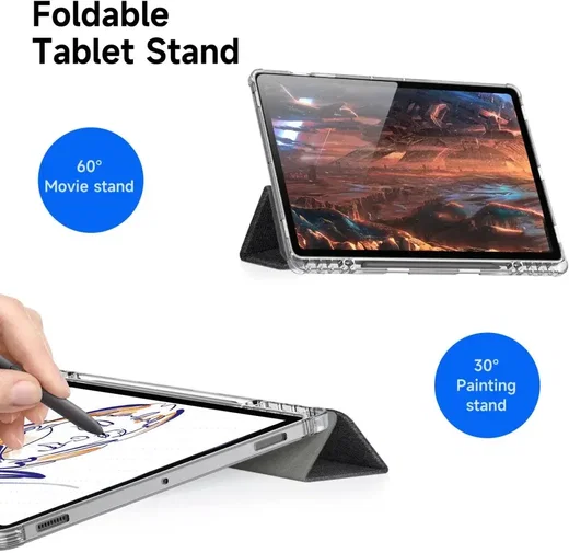 Dux Ducis Unid Samsung Galaxy Tab S10 Plus Hoes Book Case Transparant Zwart afbeelding 4