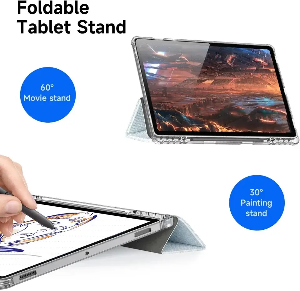 Dux Ducis Unid Samsung Galaxy Tab S10 Plus Hoes Book Case Transparant Blauw afbeelding 4