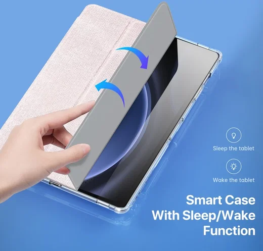 Dux Ducis Unid Samsung Galaxy Tab S10 Plus Hoes Book Case Transparant Roze afbeelding 3
