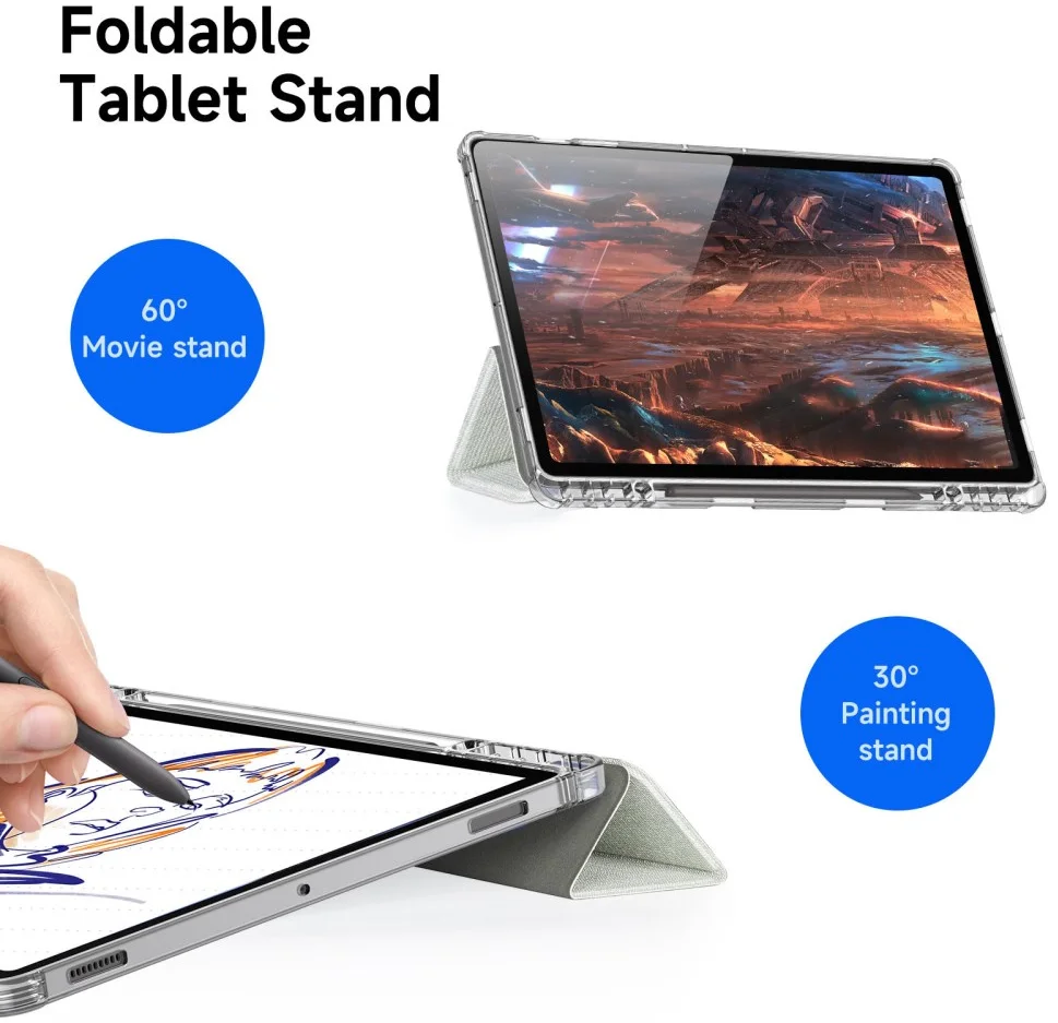 Dux Ducis Unid Samsung Galaxy Tab S10 Plus Hoes Book Case Transparant Groen afbeelding 4