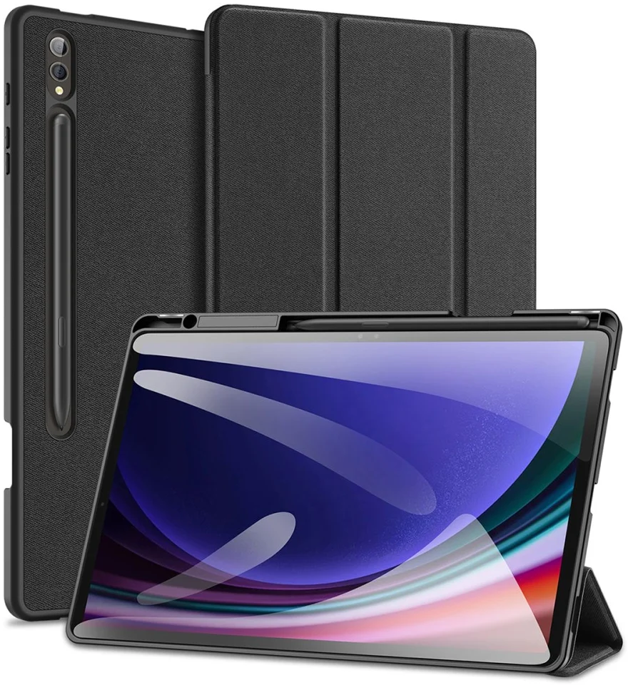 Dux Ducis Domo Samsung Galaxy Tab S10 Plus Hoes Tri-Fold Book Case Zwart afbeelding 1